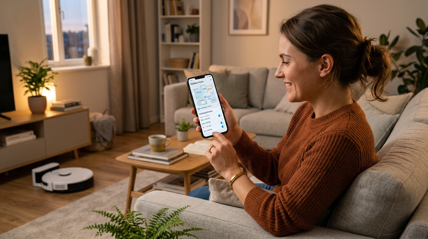 App controlo robô aspirador
